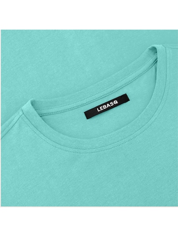 LEBASQ Shirt 'The Baker Crew Neck' in Blue
