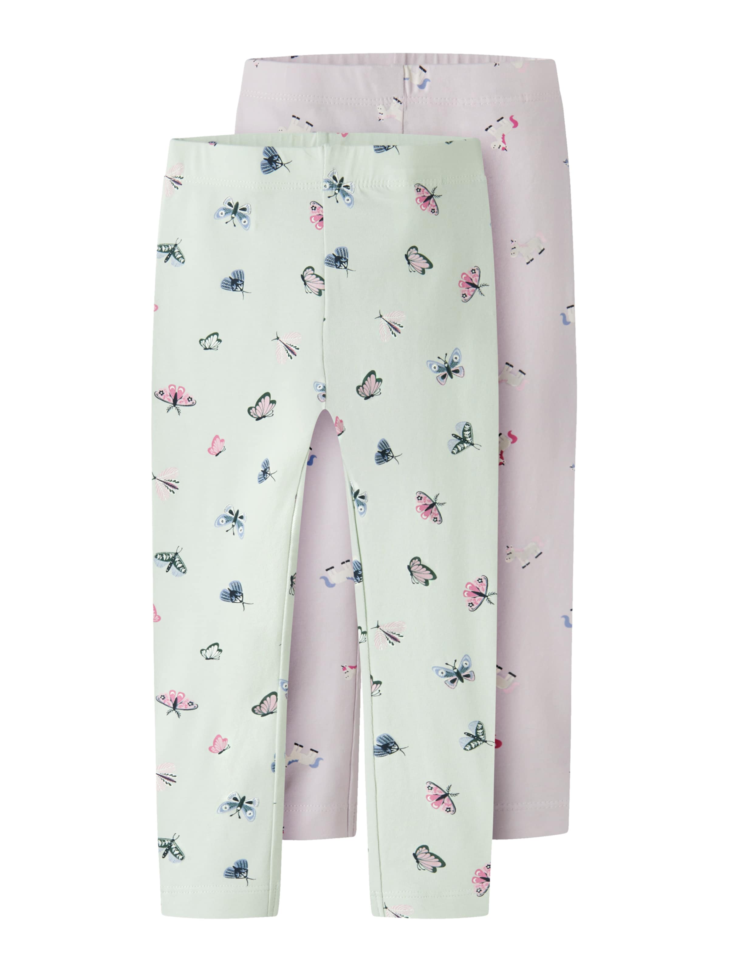 NAME IT - Skinny Leggings 'NMFVIVIAN' en verde: frente