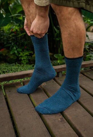 CAMEL ACTIVE 6 Paar Basic Socken aus biologischer Baumwolle – Schwarz, Grau und Blau in Schwarz