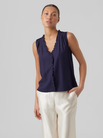 VERO MODA Blouse 'ELSA' in Blauw: voorkant