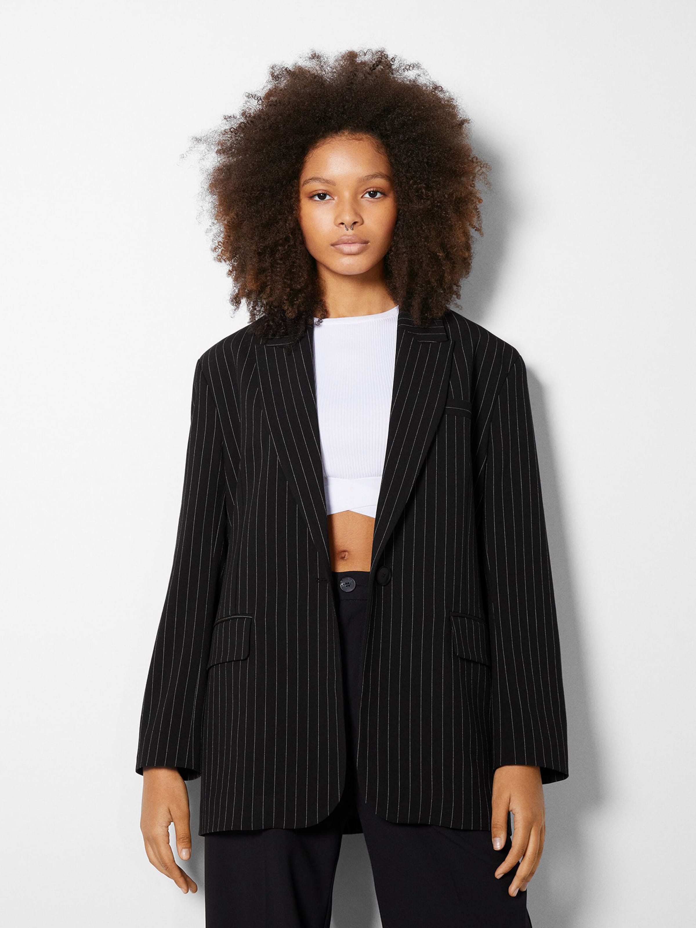 Blazer Bershka en Noir ABOUT YOU