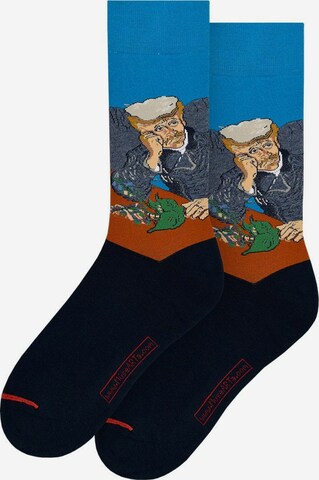 MuseARTa Socks 'Vincent van Gogh - Dr Paul Gachet' in Blue: front