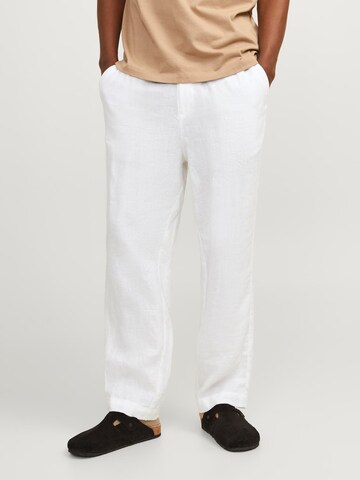 JACK & JONES Loose fit Chino trousers 'JPSTKarl Lawrence' in White: front