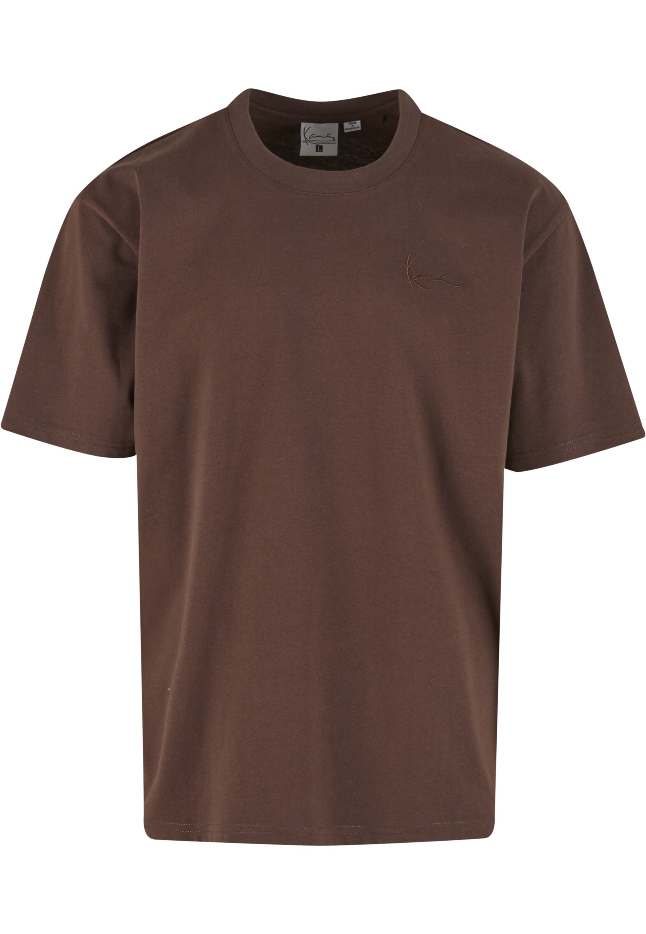 Karl Kani T-Shirt 'Slogan' en chocolat / gris clair / bordeaux, Vue avec produit