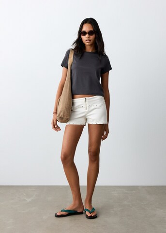 MANGO TEEN Regular Pants 'Brooke' in White
