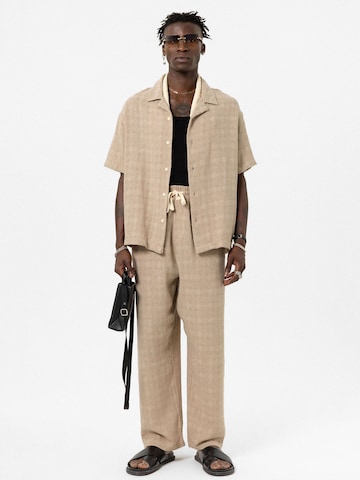 Wide leg Camicia 'Sedum' di VAMOS CLO in beige: frontale