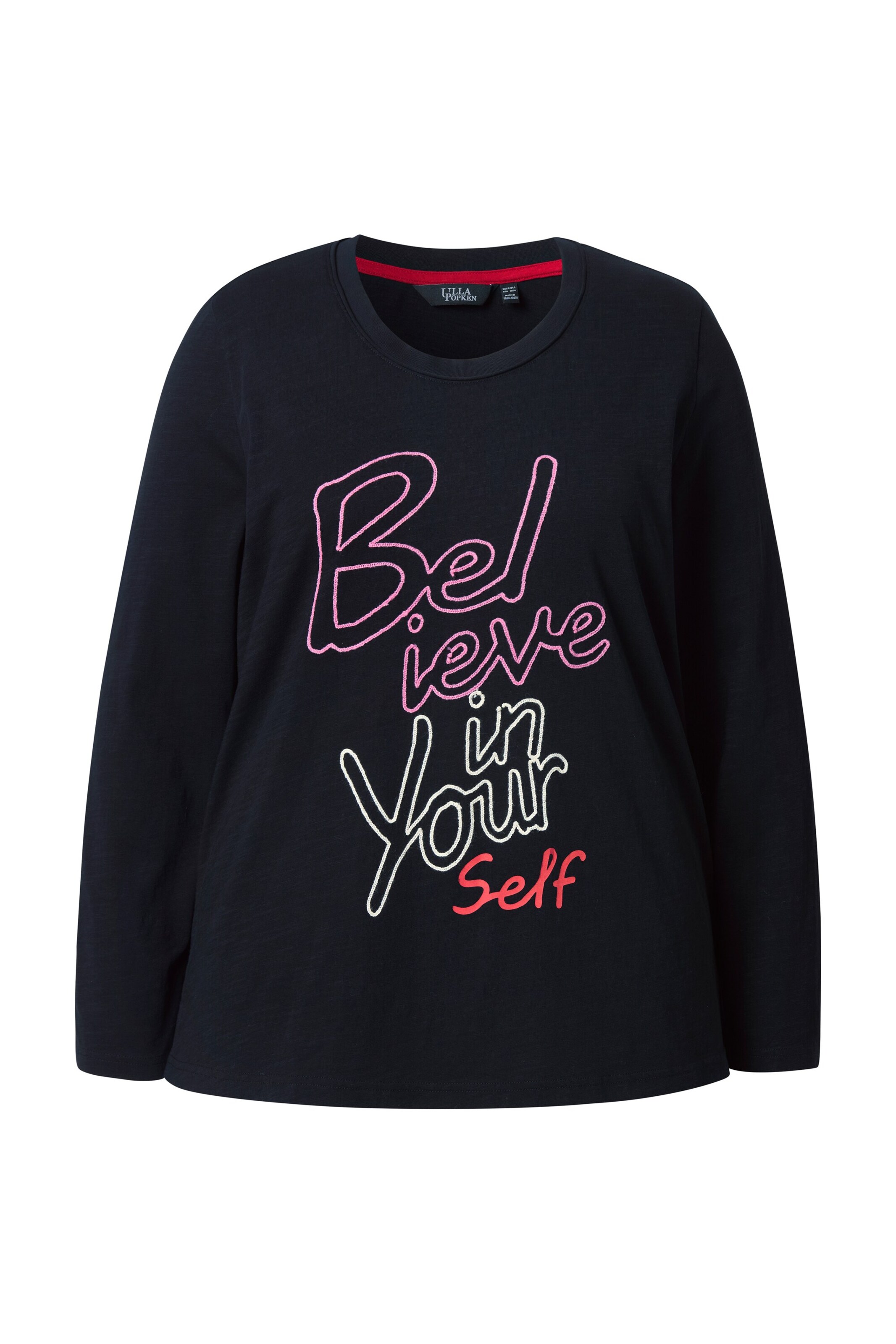 Ulla Popken Shirt in Zwart: voorkant