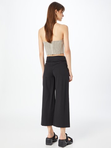 Wide Leg Pantalon 'TRUE' DRYKORN en noir