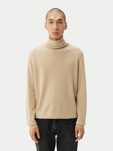 GOBI Cashmere - Jersey 'Men's Essential Turtleneck Cashmere Sweater' en beige: frente