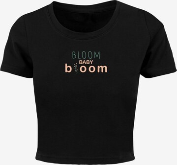 Maglietta 'Bloom baby' di Merchcode in nero: frontale