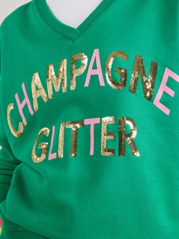 miss goodlife - Sudadera 'Champagne Glitter' en verde