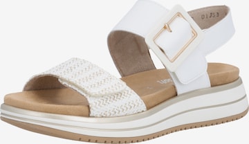 REMONTE Strap Sandals in White: front