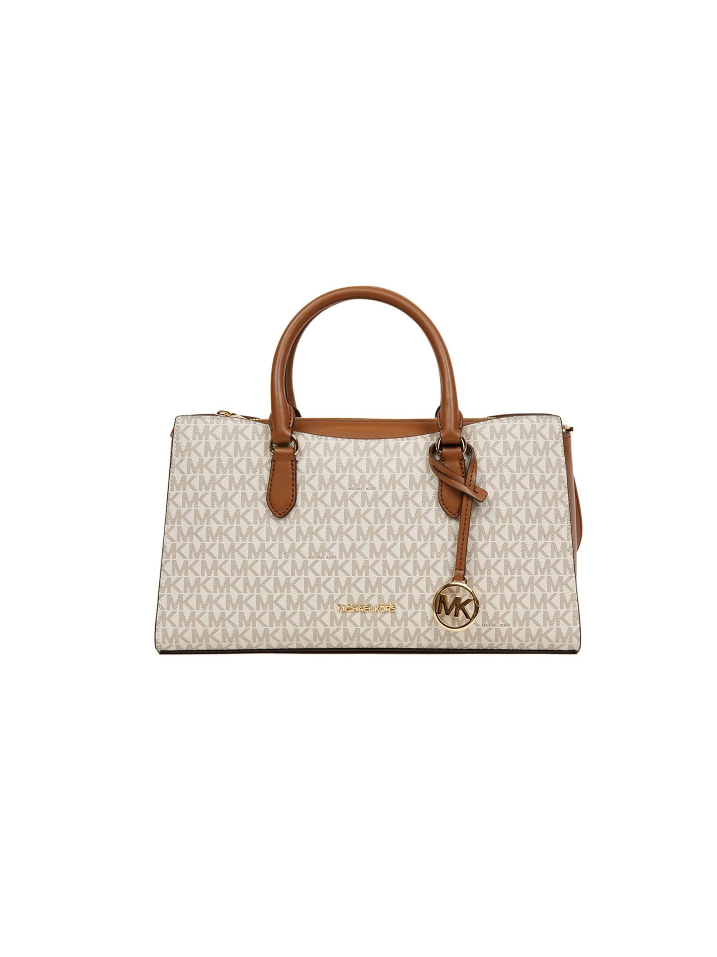 Michael Kors - Bolso de mano 'Arden Medium Top-Zip' en beige: frente