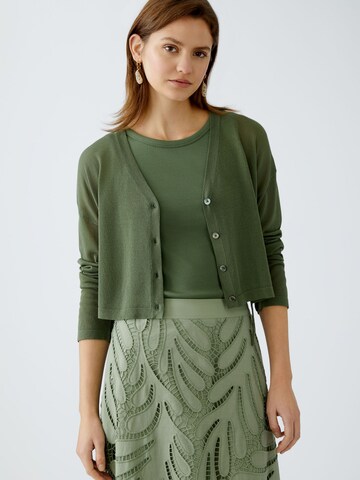 OUI Knit Cardigan in Green: front