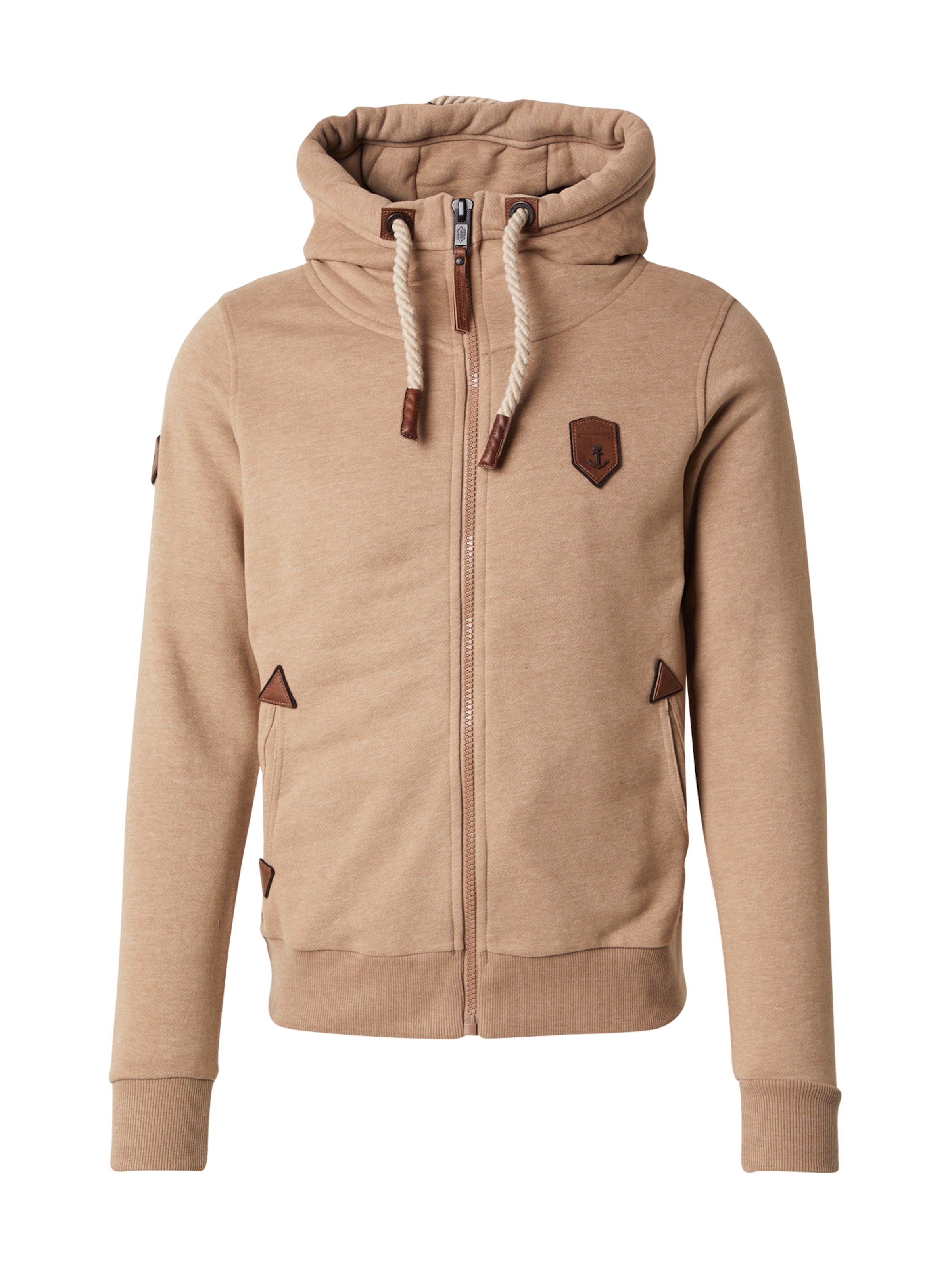 Giacca di felpa di naketano in marrone: frontale