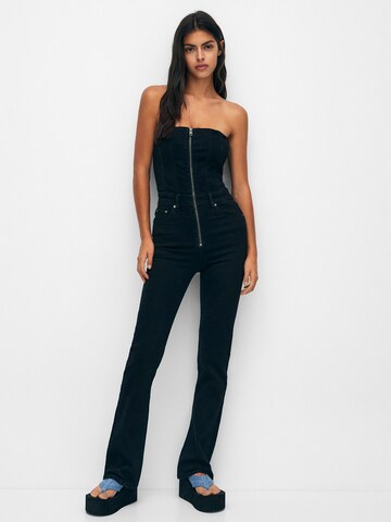 Pull&Bear Jumpsuit in Schwarz: Vorderseite