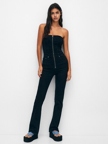 Pull&Bear Jumpsuit in Zwart: voorkant