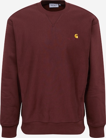 Sweat-shirt 'American Script' Carhartt WIP en marron : devant