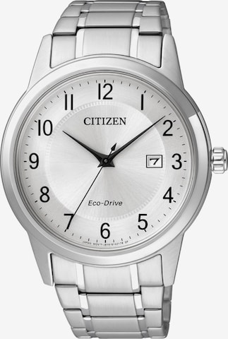 Montre à affichage analogique CITIZEN en argent : devant