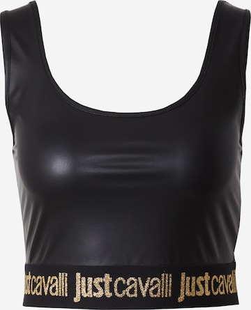 Just Cavalli Top in Schwarz: predná strana