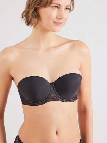 melns TRIUMPH Balconette Krūšturis 'Sheer'