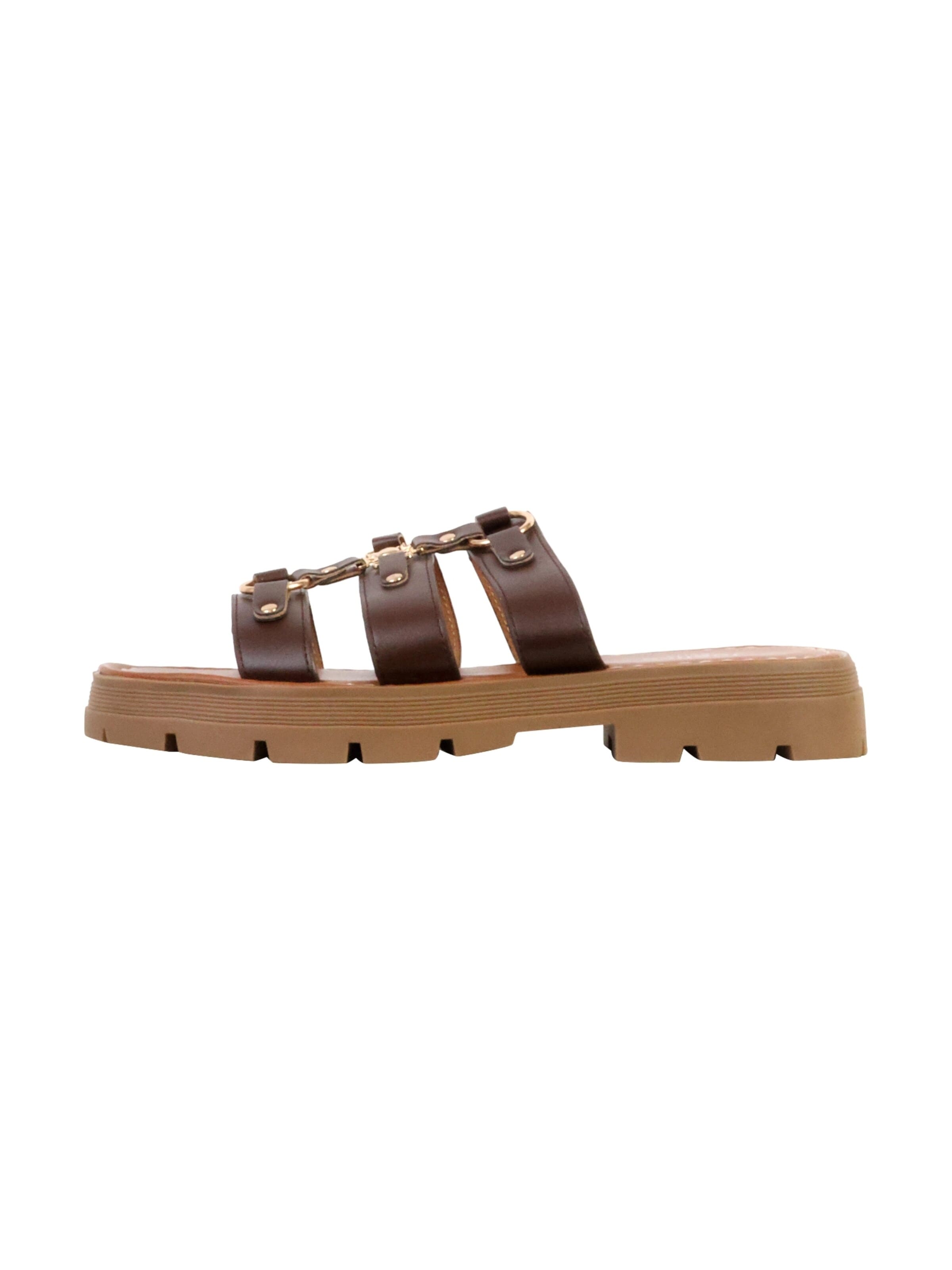 Sandales Super Mode en marron : devant