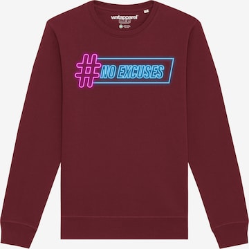Watapparel Sweatshirt 'No Excuses' in Rot: Vorderseite