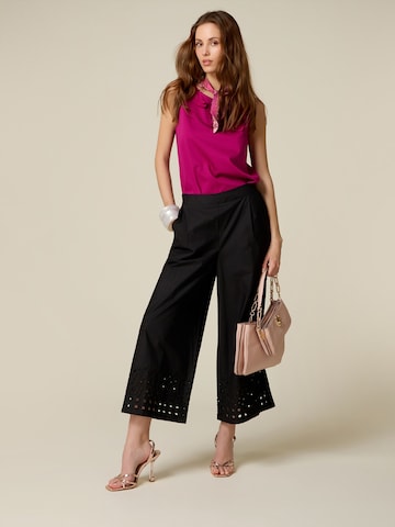 oltre - Ropa ancha Pantalón en negro