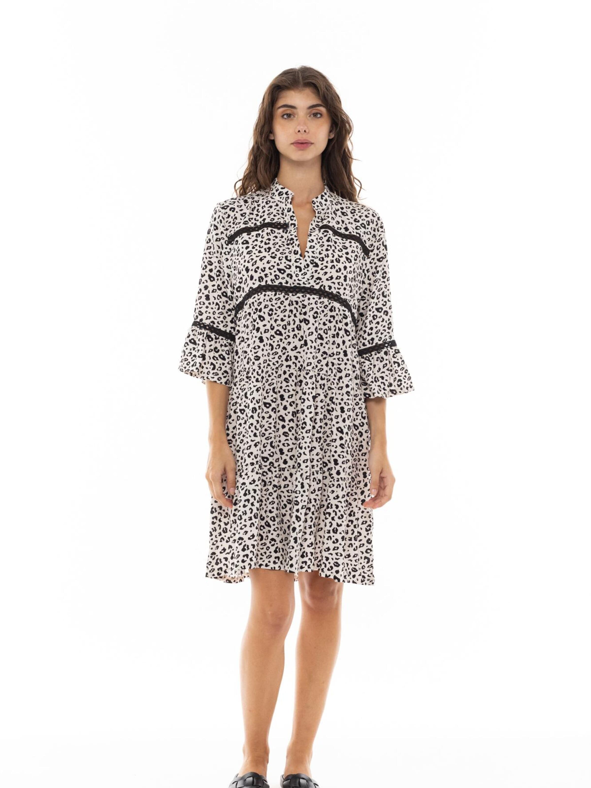 Pink Label Dress 'BEACHWEAR OFFWHITE LEO' in Black: front
