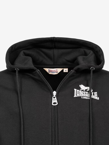 LONSDALE Sweatjacke 'Annalong' in Schwarz