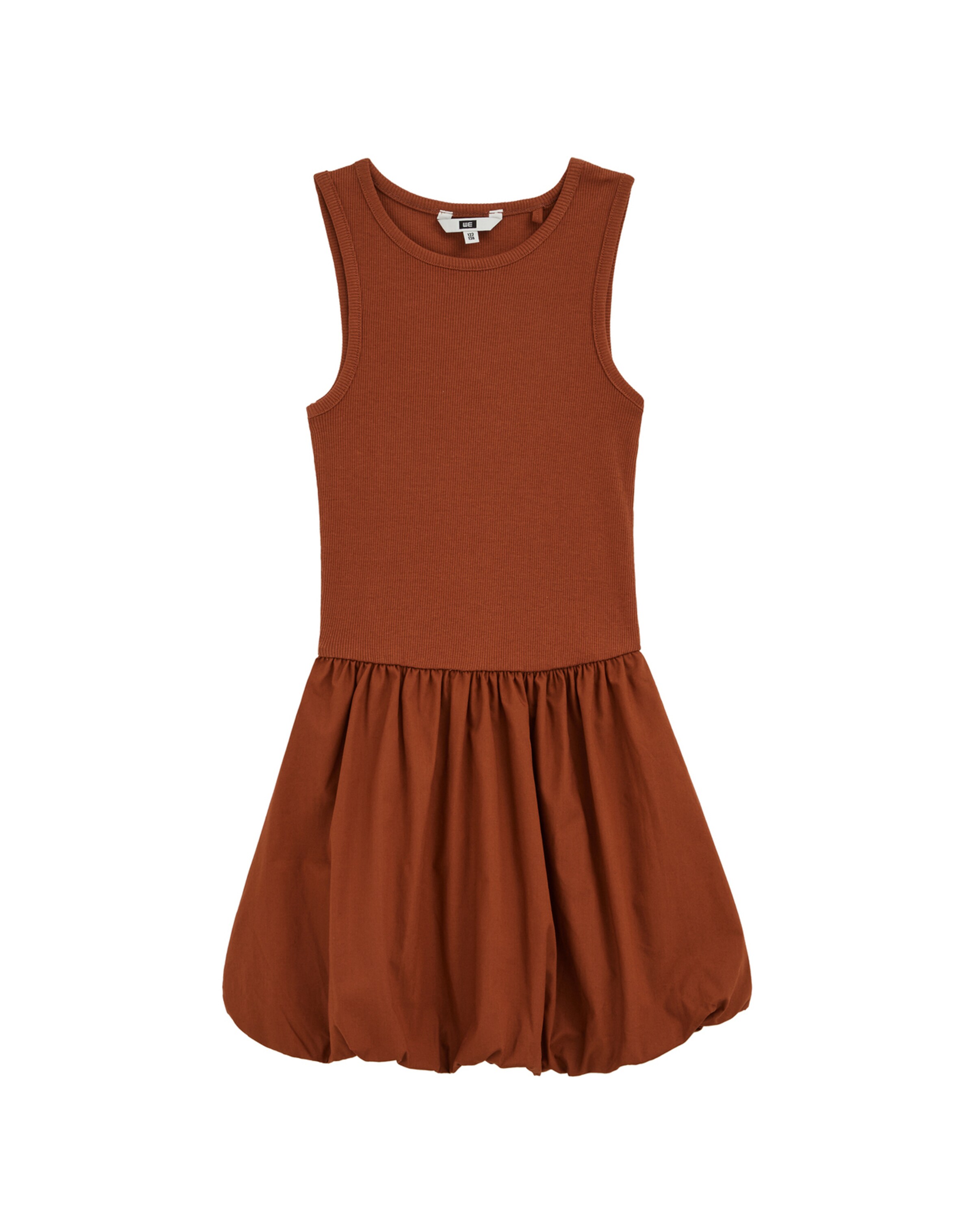 WE Fashion Рокля в кафяво: отпред