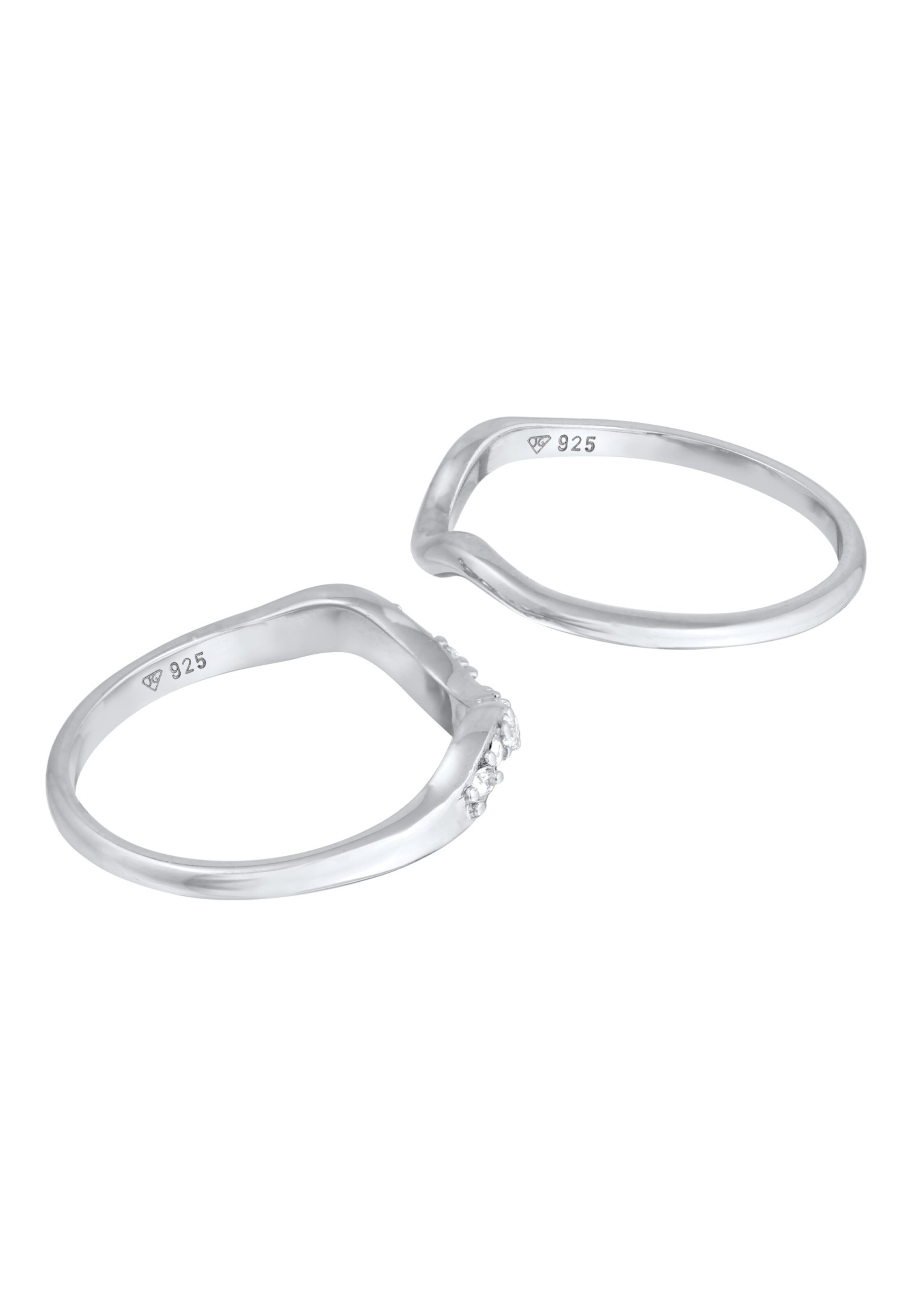 ELLI Ring Kristall Ring, Ring Set in Silber