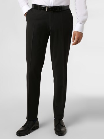 CG CLUB OF GENTS Regular Pleated Pants 'Cedric' in Black: front