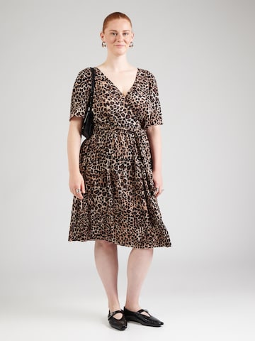 ONLY Carmakoma Dress 'CARSafari' in Brown: front
