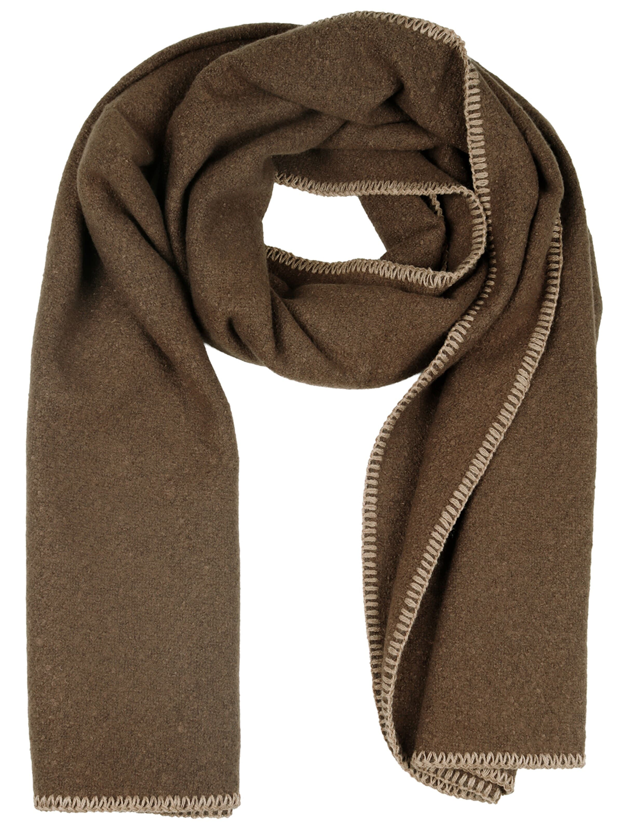 Capelli New York Scarf 'Schal mit Kontrastnaht' in Brown: front