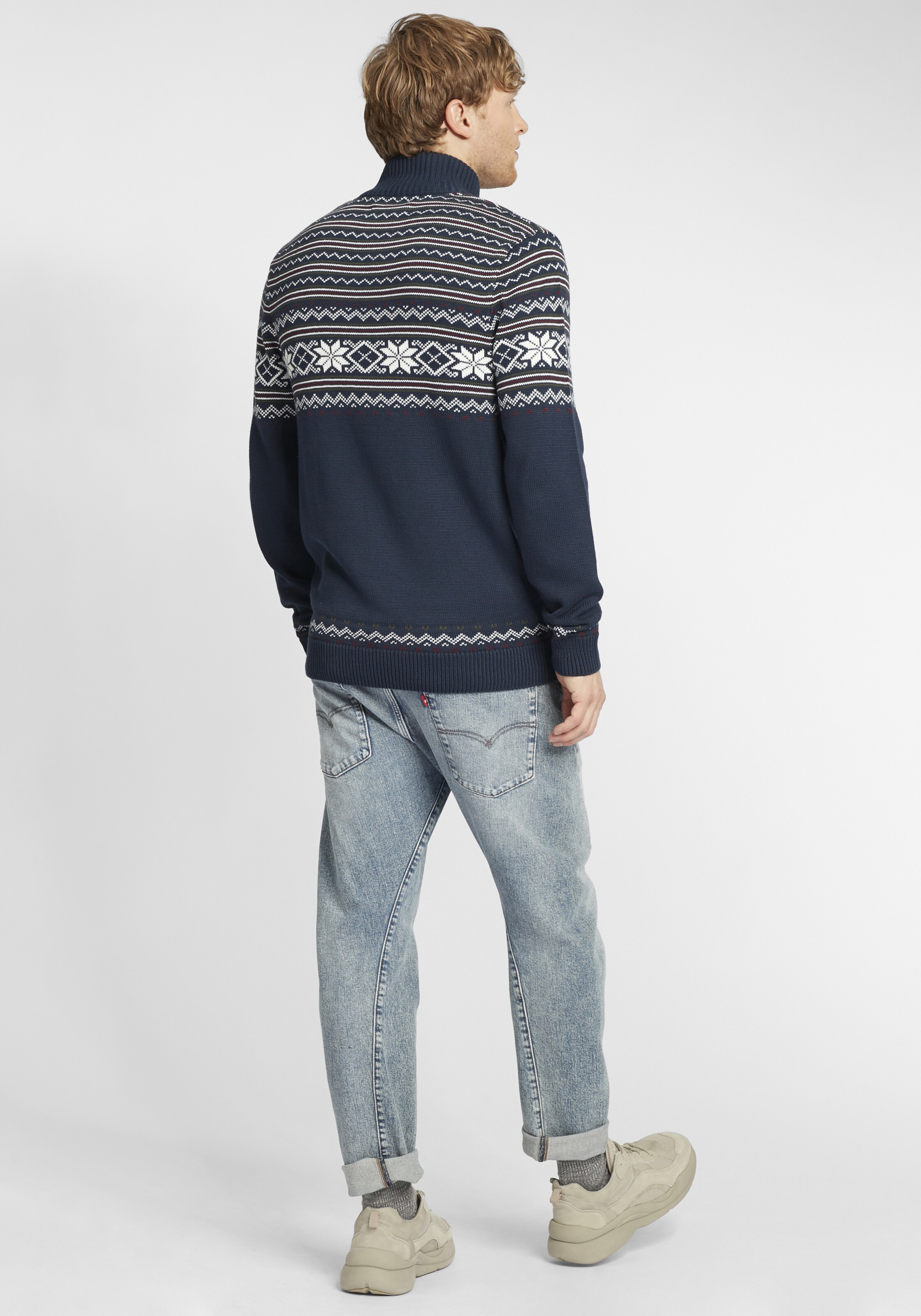 Männer Pullover & Strick BLEND Troyer in Blau - KC73273 Männer Pullover & Strick BLEND Troyer in Blau - KC73273