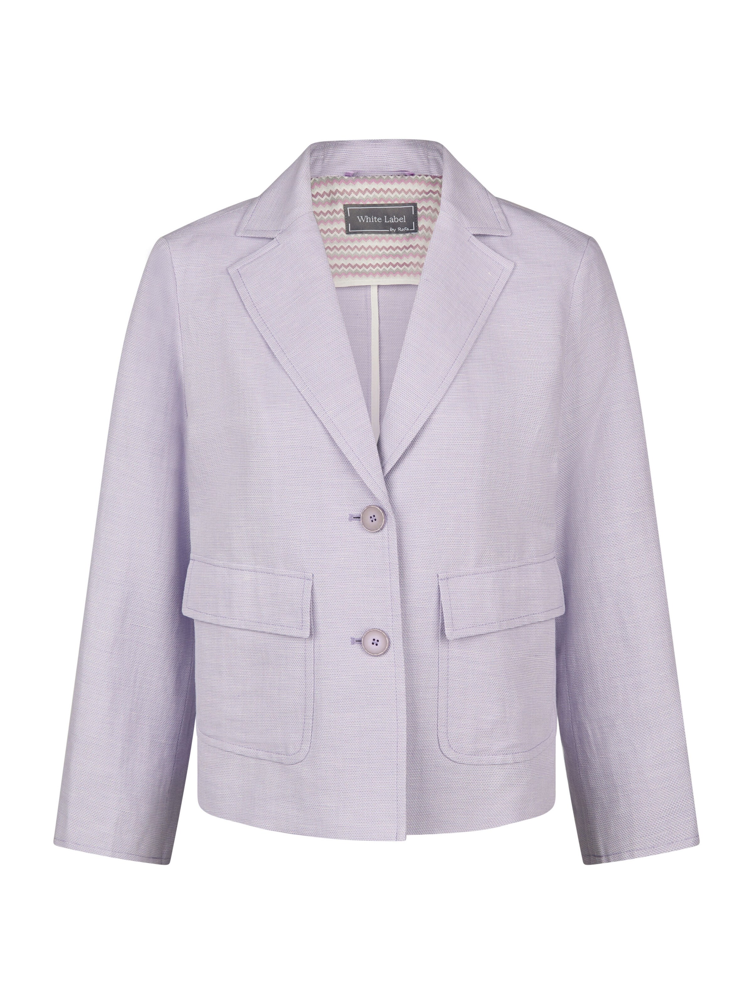 White Label Kastenjacke mit Reverskragen in Lila: Vorderseite