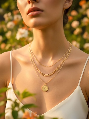 Nemomatheo Kette 'Aurelia Münze' in Gold