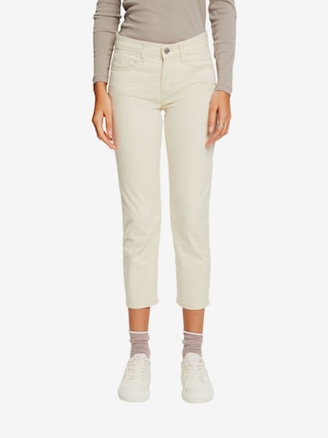 ESPRIT Slimfit Broek in Beige: voorkant