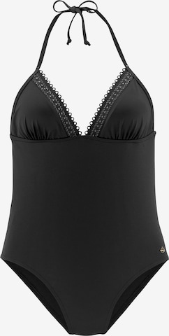 s.Oliver Triangle Swimsuit in Black: front