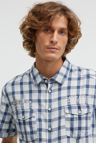 CAMP DAVID Regular fit Button Up Shirt in Blue