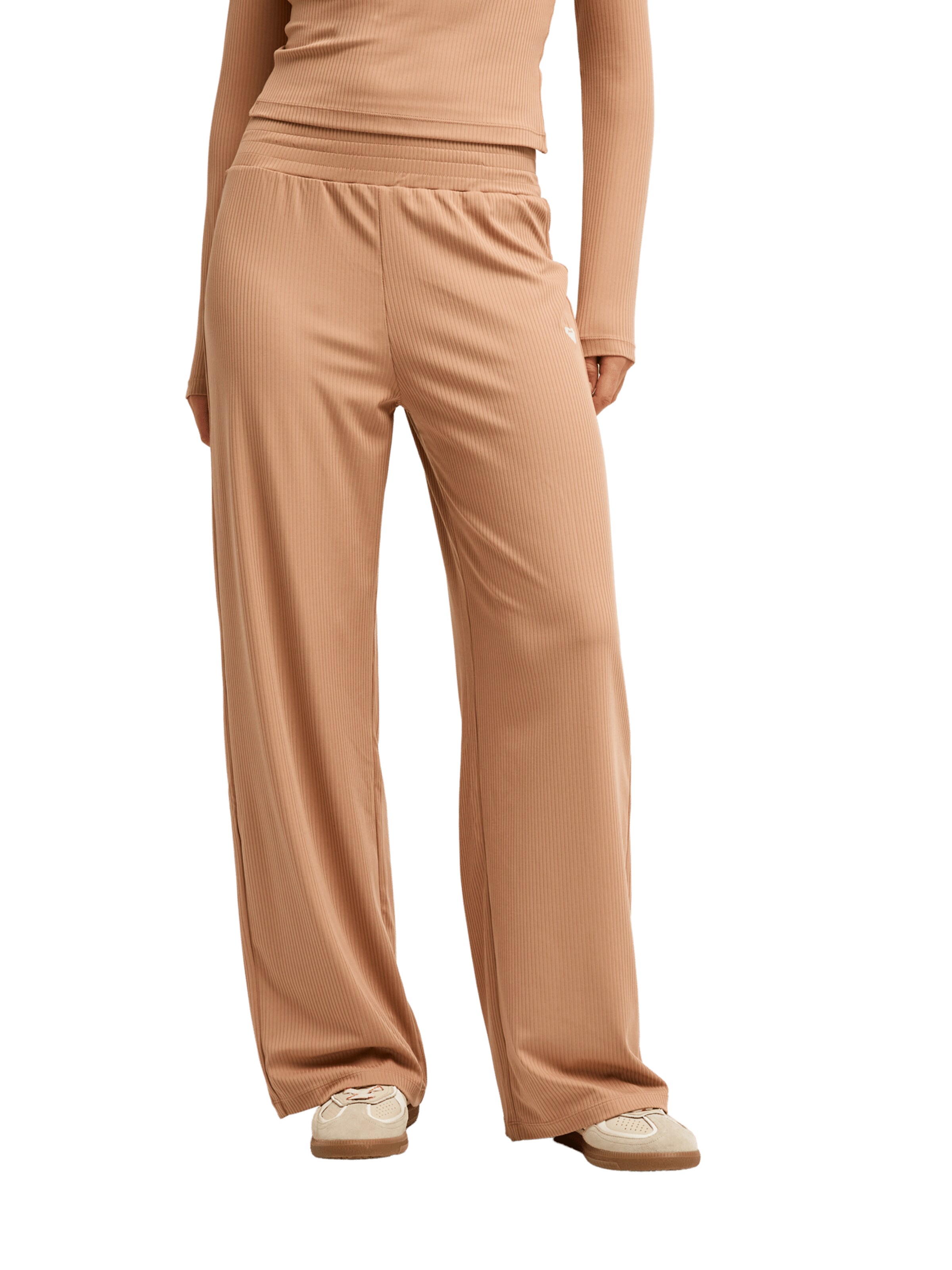 ROXY Wide leg Pants 'Rise & Vibe' in Brown: front