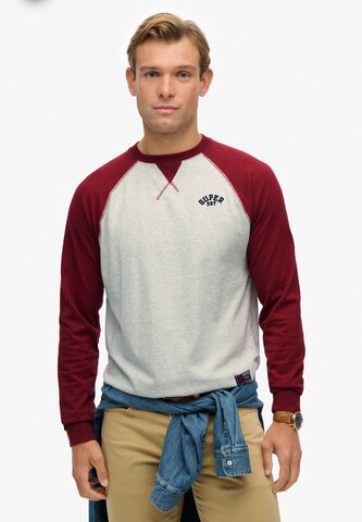 T-Shirt 'Vintage Athletic' Superdry en gris : devant