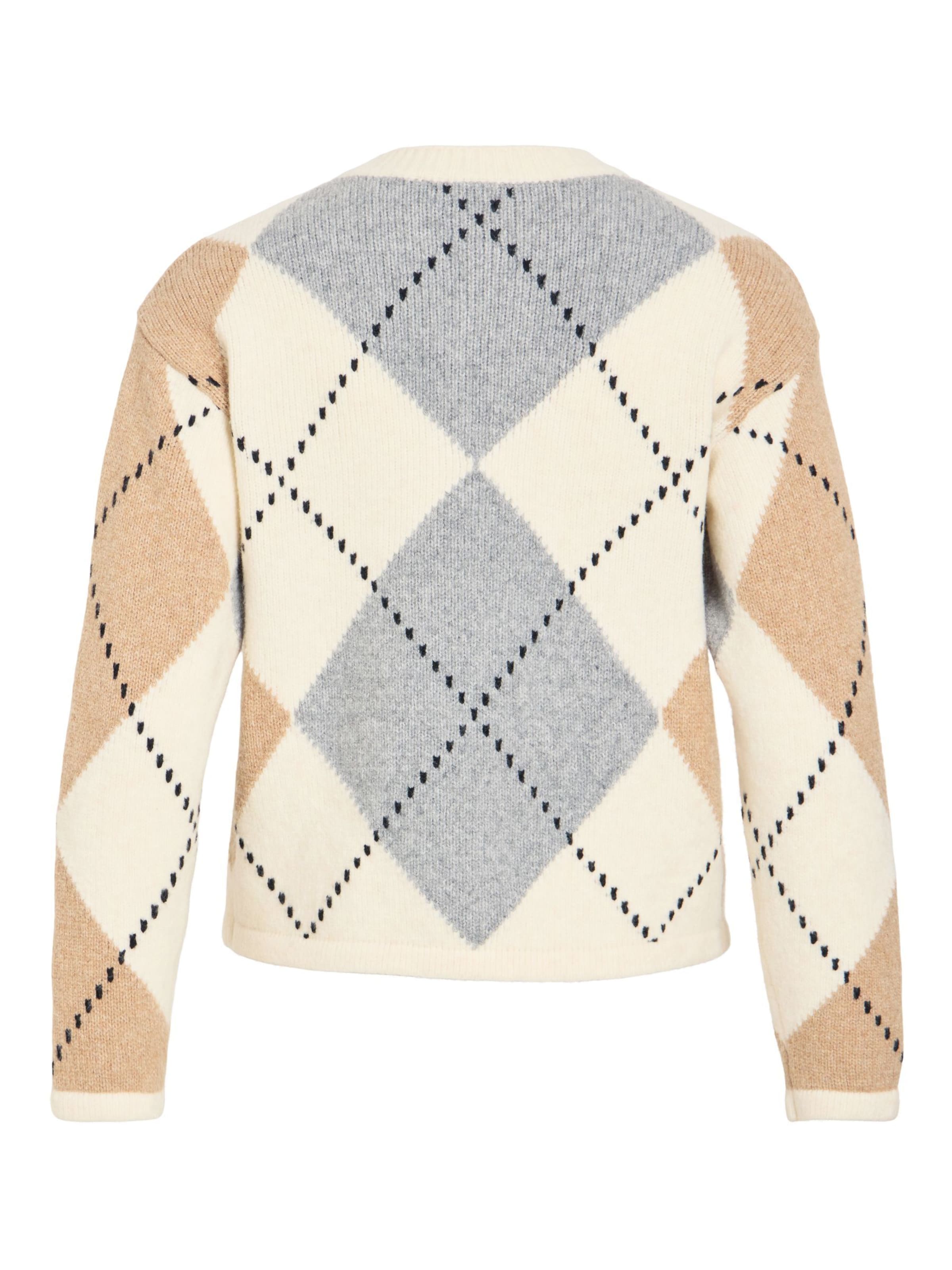 Cardigan 'VICheck' VILA en beige