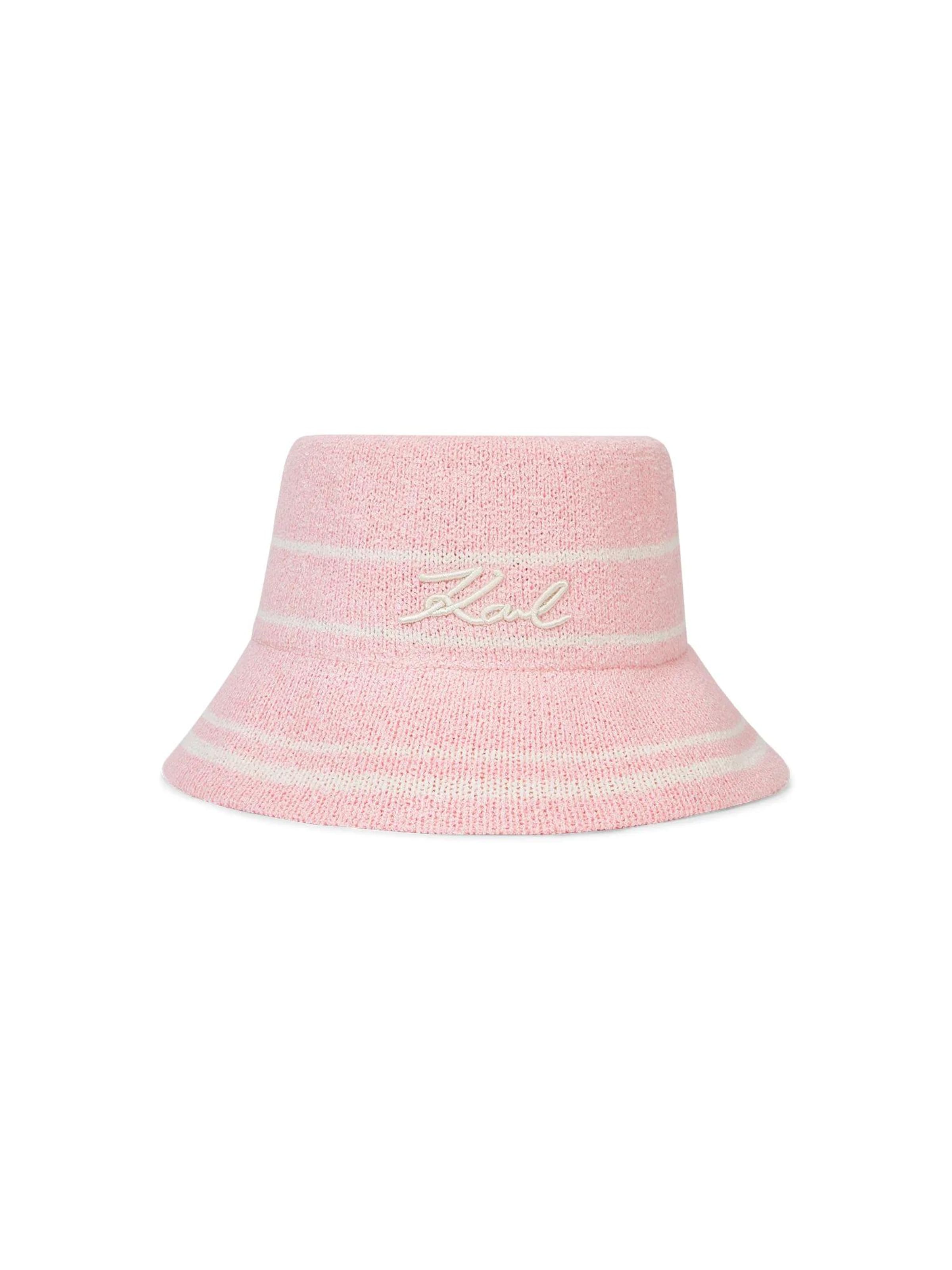 Chapeaux Karl Lagerfeld en rose : devant