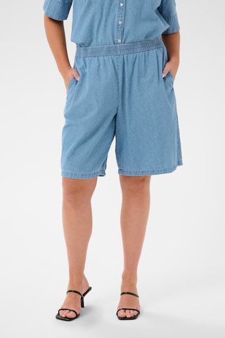 KAFFE CURVE Loosefit Broek 'KCJada' in Blauw: voorkant