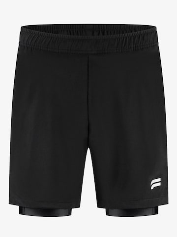 Fortex Fitness Regular Sportbroek 'Active 2-in-1 Shorts' in Zwart: voorkant