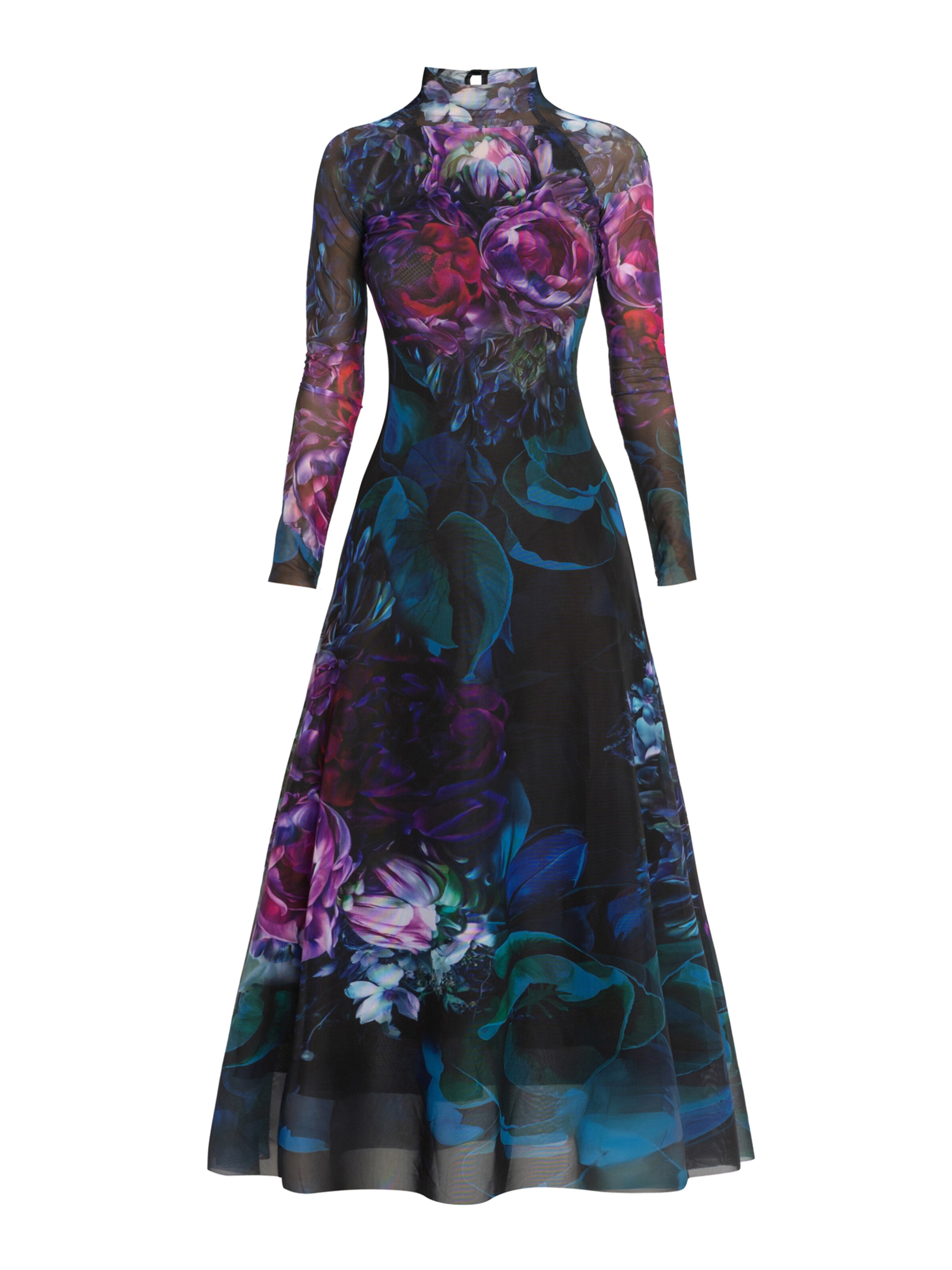 JIORO Dress 'PEONIES' in Black: front