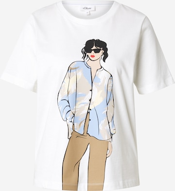 s.Oliver T-Shirt in Beige: Vorderseite