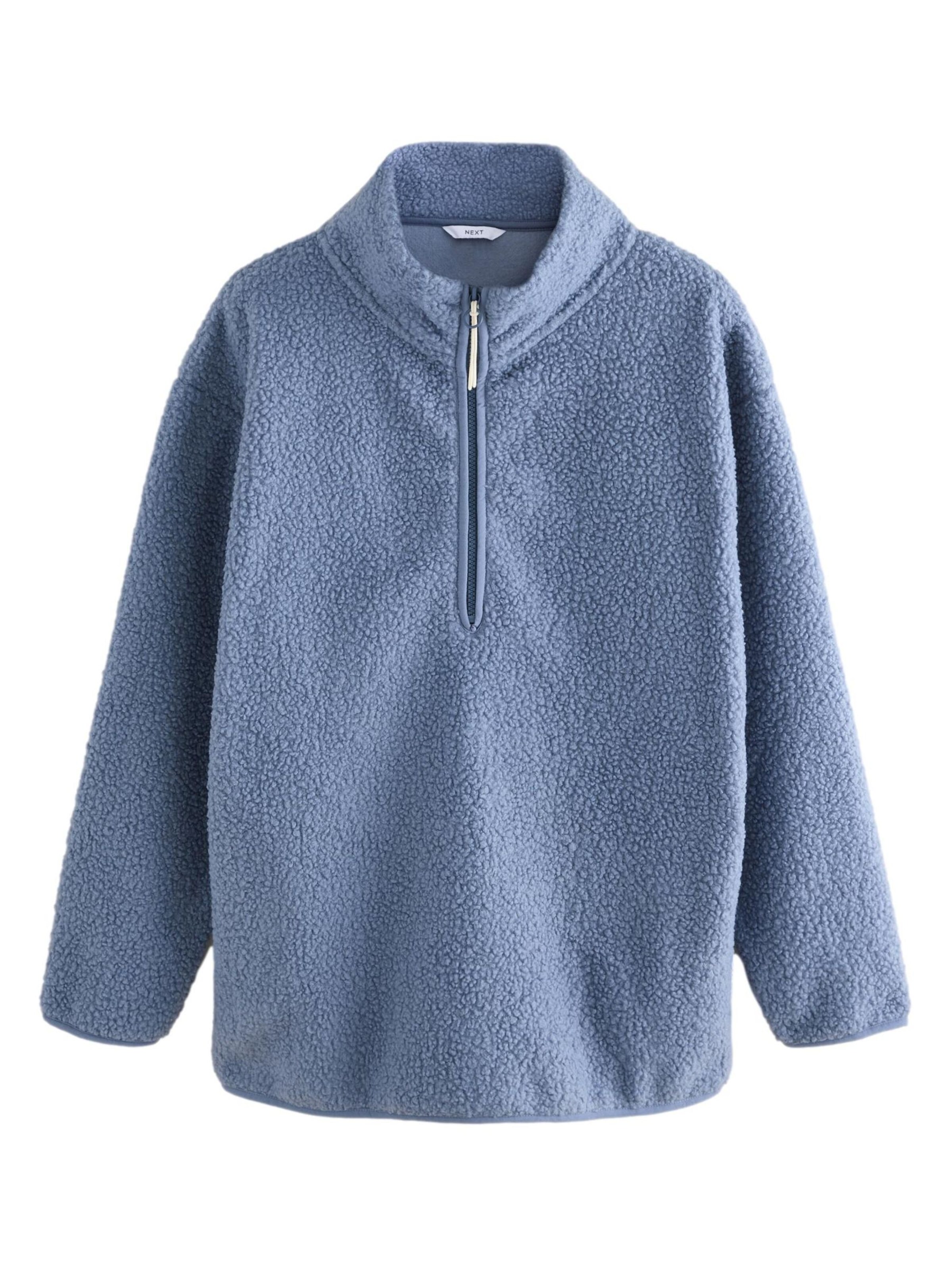 Next Ζακέτα φλις σε μπλε: μπροστά